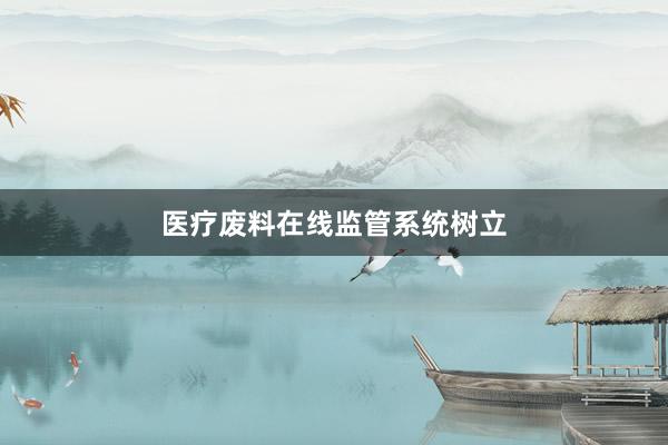 医疗废料在线监管系统树立